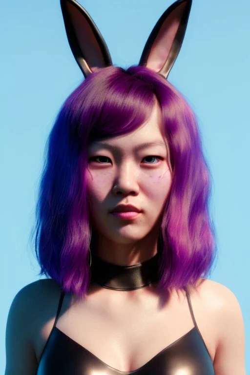 MCU Portrait, Front image, cyberpunk Asian woman, rabbit mask, black pink color, latex dress, highly detailed, concept art, smooth, unreal engine 5, god rays, ray tracing, RTX, lumen lighting, ultra detail, volumetric lighting, 3d, finely drawn, high definition, high resolution.