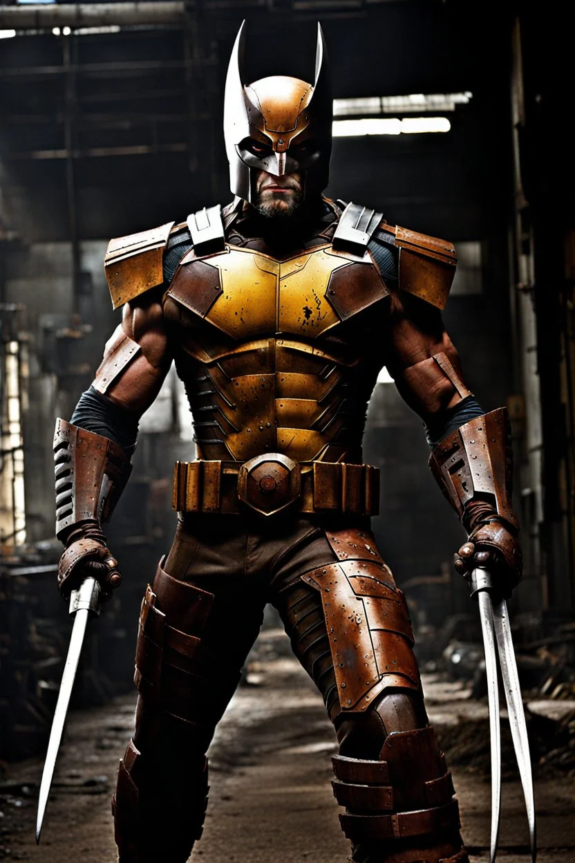 Rusted cyborg Wolverine, photograph