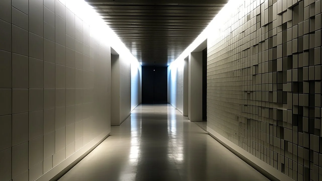 Habitación donde las paredes se estiran hacia el infinito.