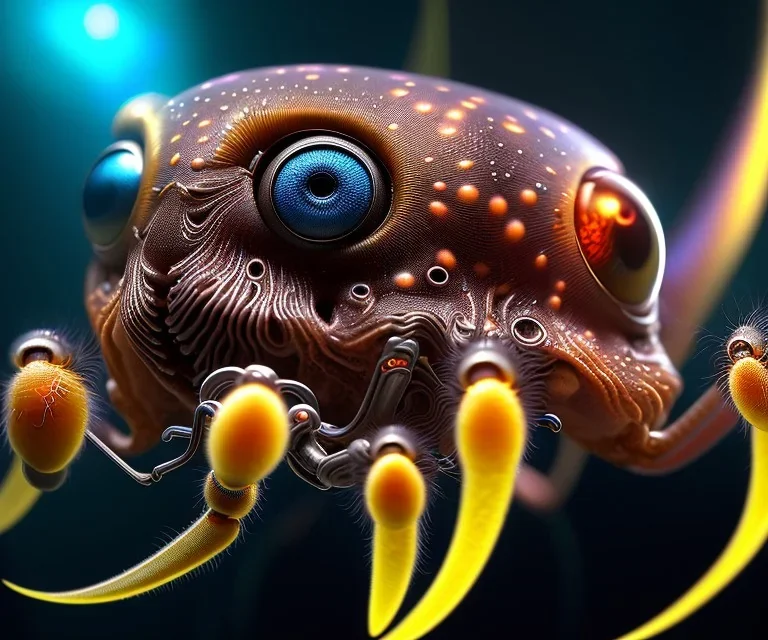 A beautiful capture of a biomechanical spider fruitbat squid hybrid, high key lighting, volumetric light, INSANE detail, robotic, cyberpunk, retrofuturism, vray, 8k 3d, biopunk, bio-organic surrealism, highly detailed matte painting, telephoto lens, smooth, perfect, earth orbit, designed by gene rodenberry