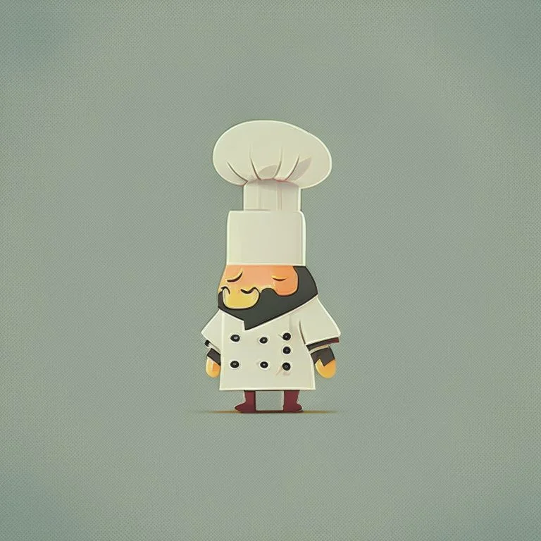 minimalistic character. chef