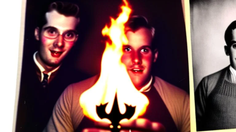 man summons evil demons by tossing old time family photos in big fire