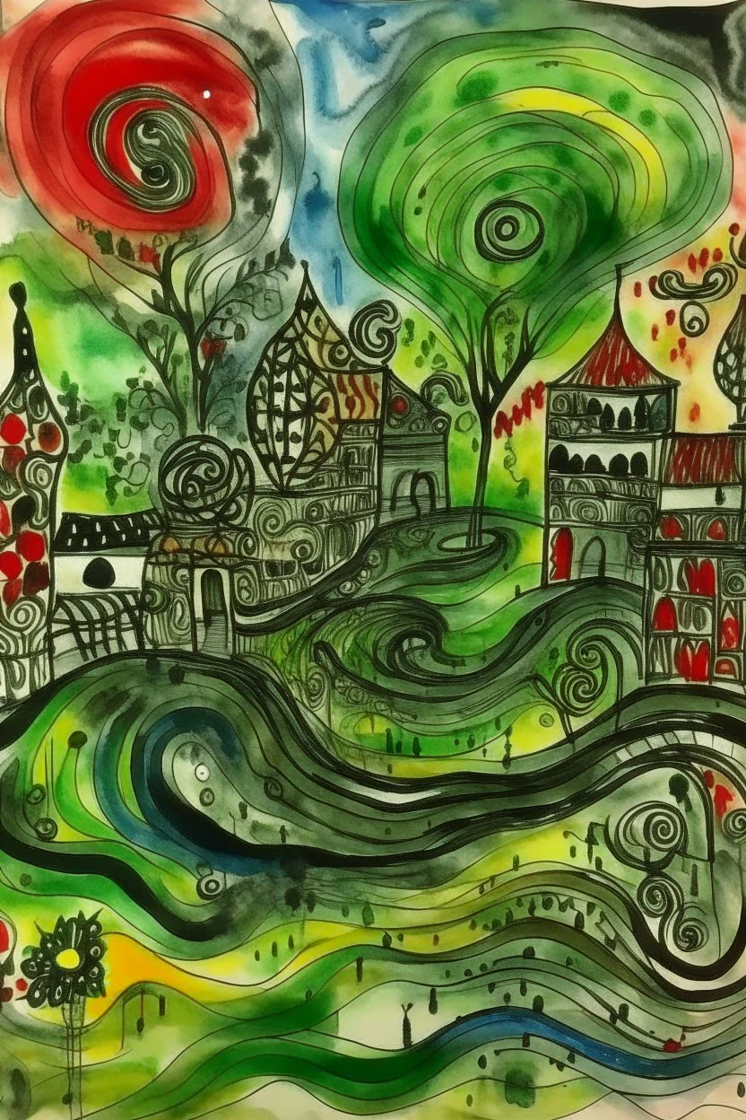 with nonlocality came the awareness that one is all there ever was or could be; Ink Wash; Hope Punk; Hundertwasser; Klee; Monet