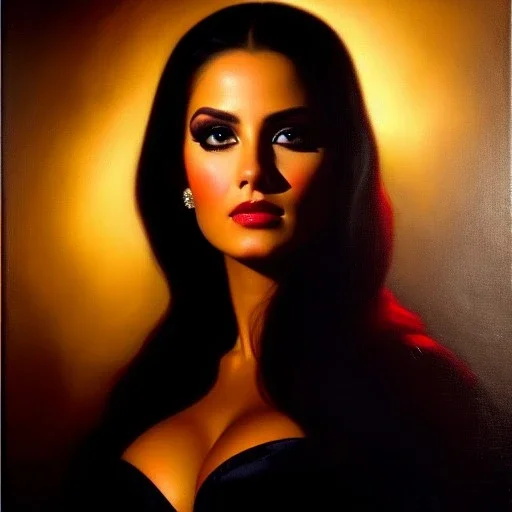 portrait of beautiful busty Clara De Noche painting by Brom, oil on canvas, cinematic composition, extreme detail,fit full head inside picture