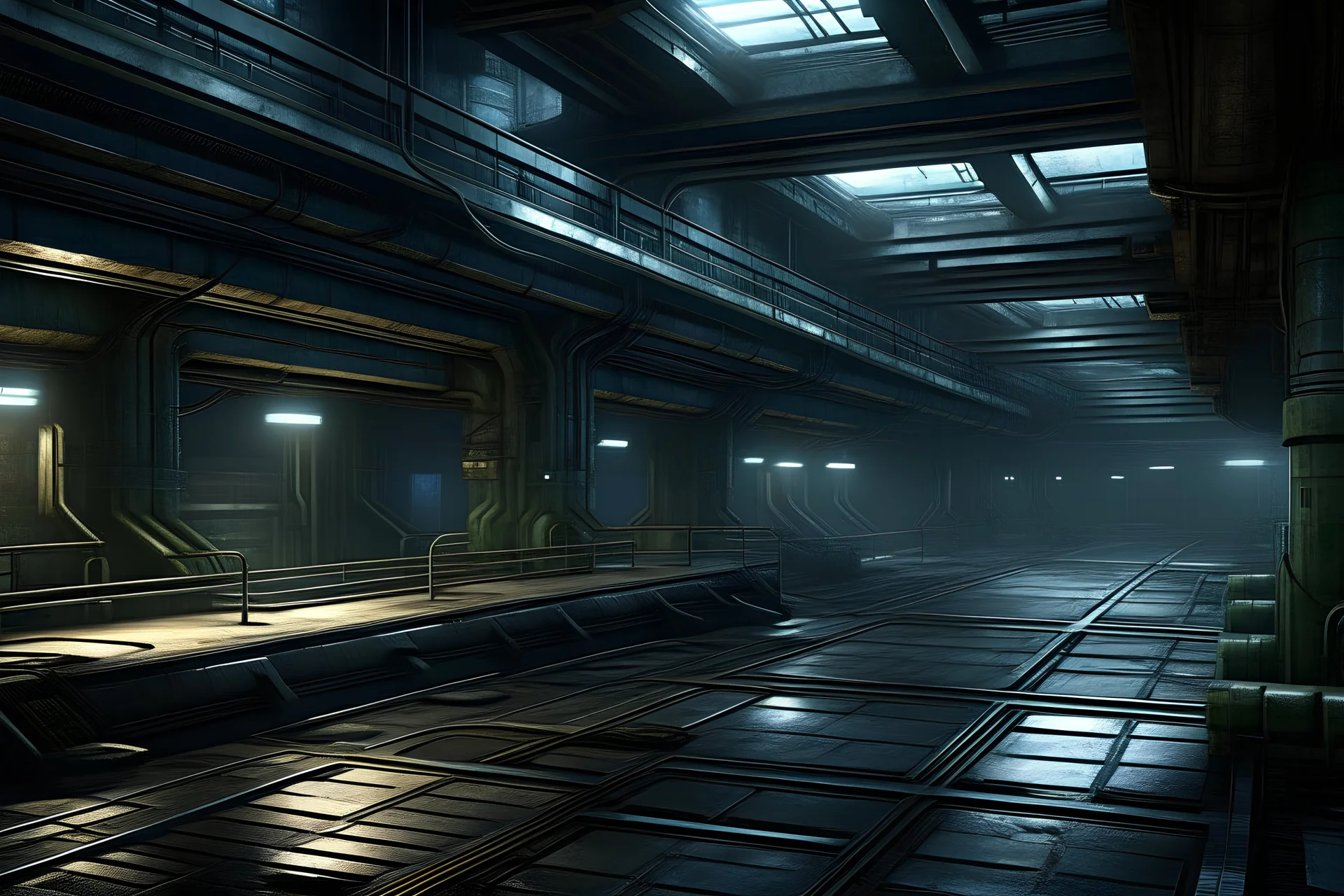 underground technologic base, city,