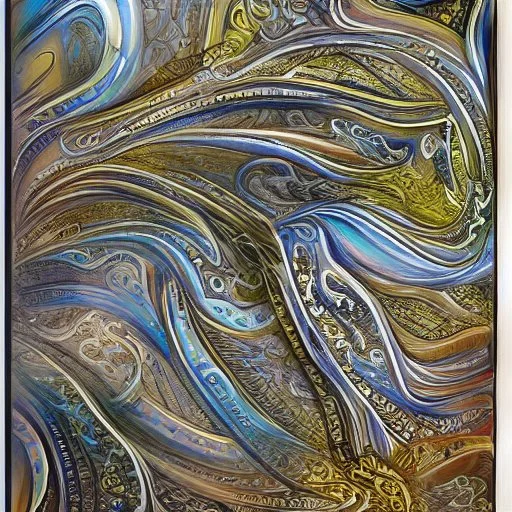 fantasy, digital art, scroll holder, metallic, massive, watercolour, large strokes, intricate design