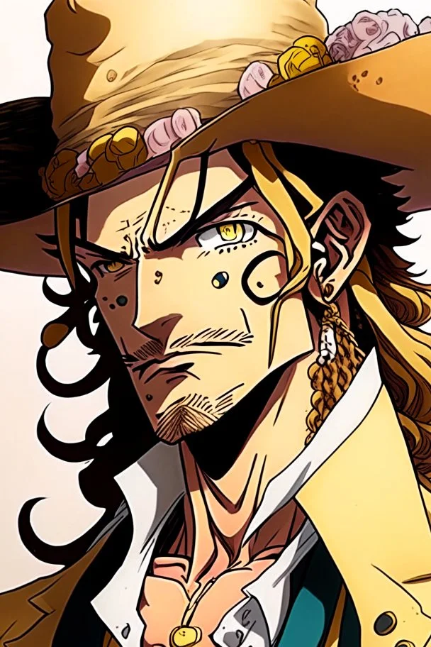 A comic portrait of Lucci, from One Piece anime