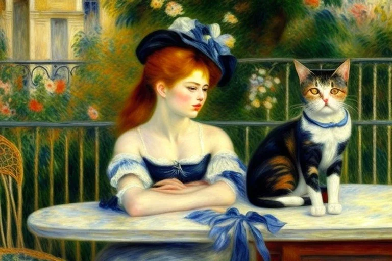 Zwei Katzen (auf der Terrasse) Auguste Renoir