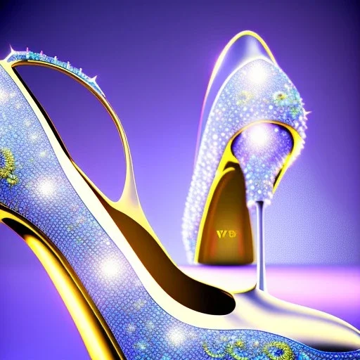 swarovski crystal, glass slipper, intricate, photorealistic,