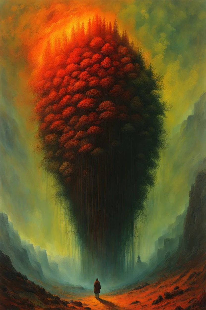 we faltered under the crippling confusion of our blatant disregard for the truth, our ignorance and greed a stain to damning to be forgiven, in the style of Zdzislaw Beksinski, highly detailed, 4k