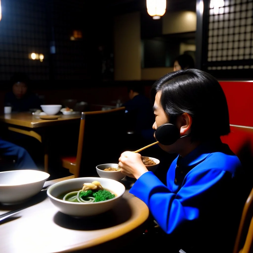 Udon Hotel Restaurant 90s photo man eating