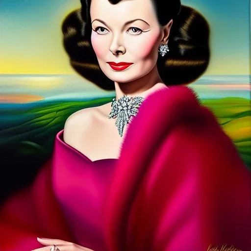 Ultra detailed fullbody Portrait in oil on canvas of Vivien leigh ,extremely detailed digital painting, extremely detailed face, crystal clear eyes, mystical colors ,perfectly centered image, perfect composition, rim light, beautiful lighting,masterpiece ,16k, stunning scene, raytracing, anatomically correct, in the style of Simon Bisley and uncannyknack and caravaggio and Seung Eun Kim and Steve Jung Jeehyung Lee.