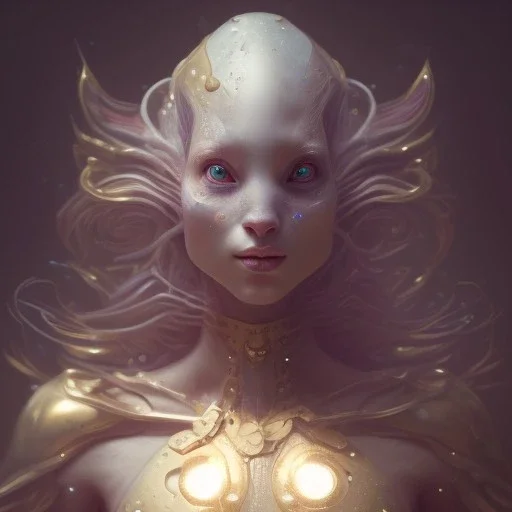 A small creature, magic, head and shoulders,deep colours, 8k resolution concept art portrait by Greg Rutkowski, Artgerm, WLOP, Alphonse Mucha, dynamic lighting, hyperdetailed,intricately detailed ,Splash art, trending on Artstation, triadic colors, Unreal Engine 5 , volumetric lighting Splash art fantasy"