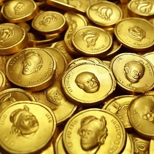 massive number of bloody gold coins