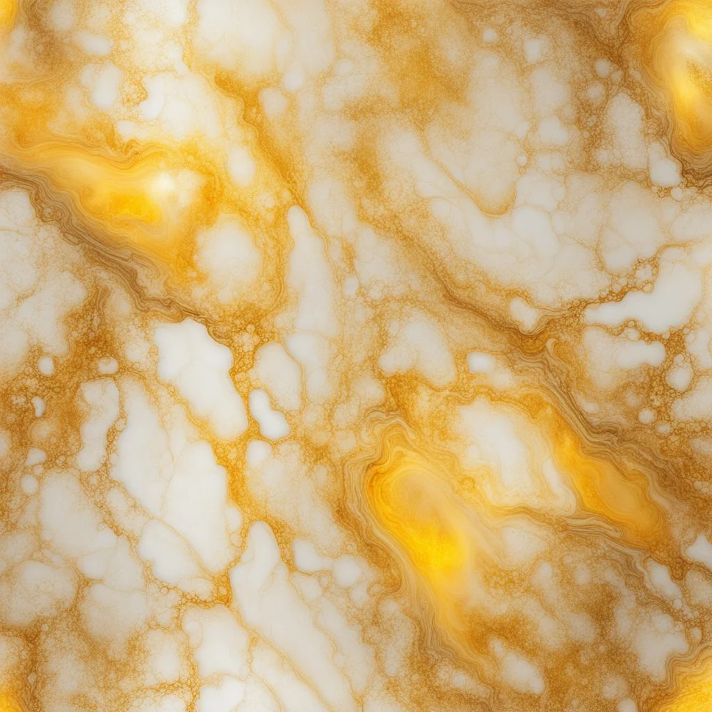 Hyper Realistic yellow & golden glowing marble texture with vignette effect