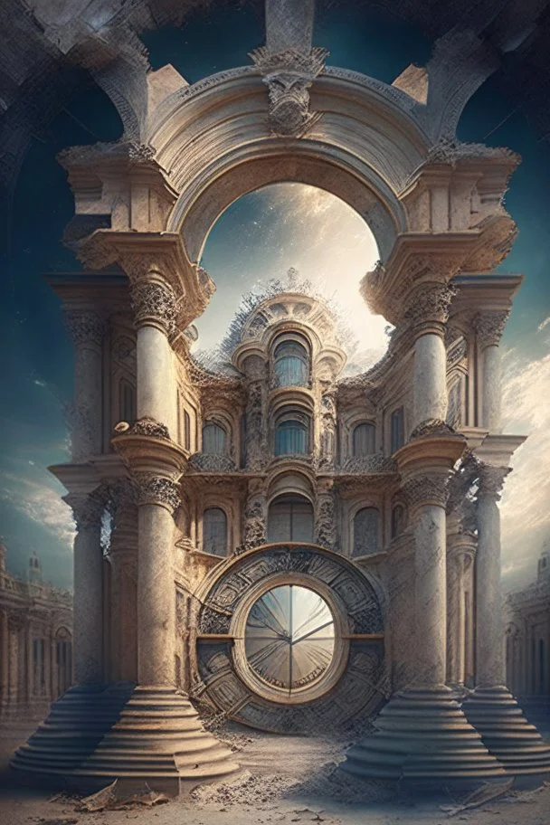 A palace in the form of a time portal