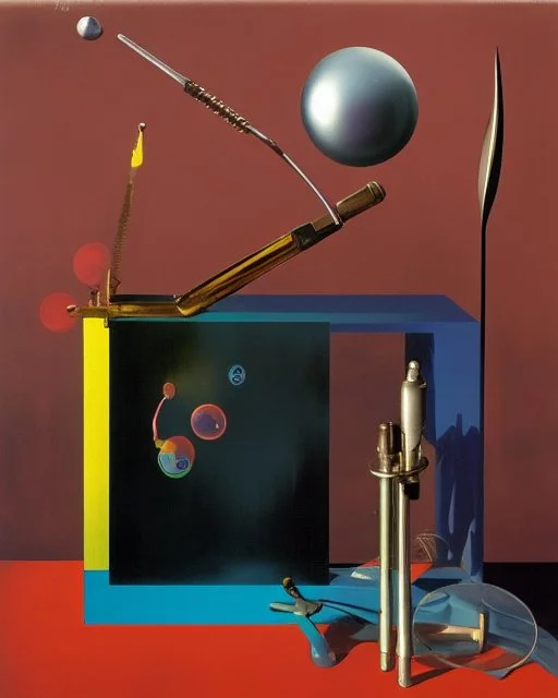 Soap Bubble,complex surgical instruments mixed with musicial instruments,minimalism,Painting By Adrian Ghenie, Rene Magritte, Basquiat ,Salvador Dali, Lucian Freud, Jan Van Eyck