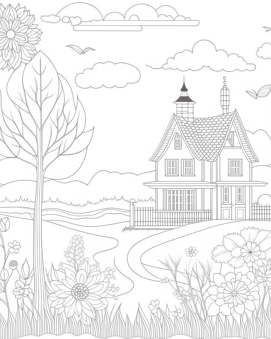 coloring page: Celebrate the Beauty of Spring with Delightful Scenes Coloring Pages