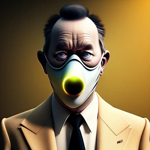 stan and laurel Mystery mask,Ambiance dramatique, art background, dramatic lighting, volumetric lighting, hyperrealisme, 8k, high quality, lot of details, fit within portrait