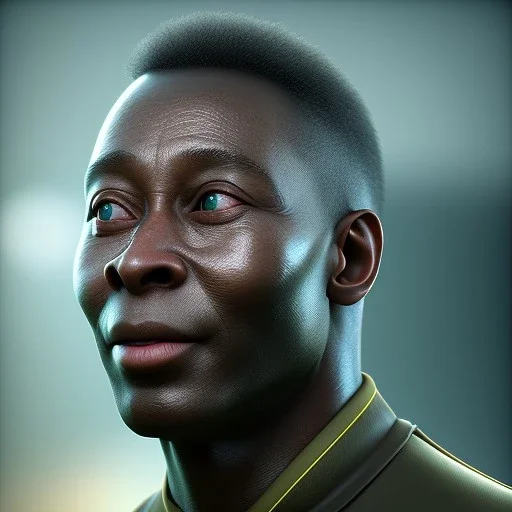 Legend pele,shallow depth of field 50, macro lens, unreal engine 5, ultra detailed