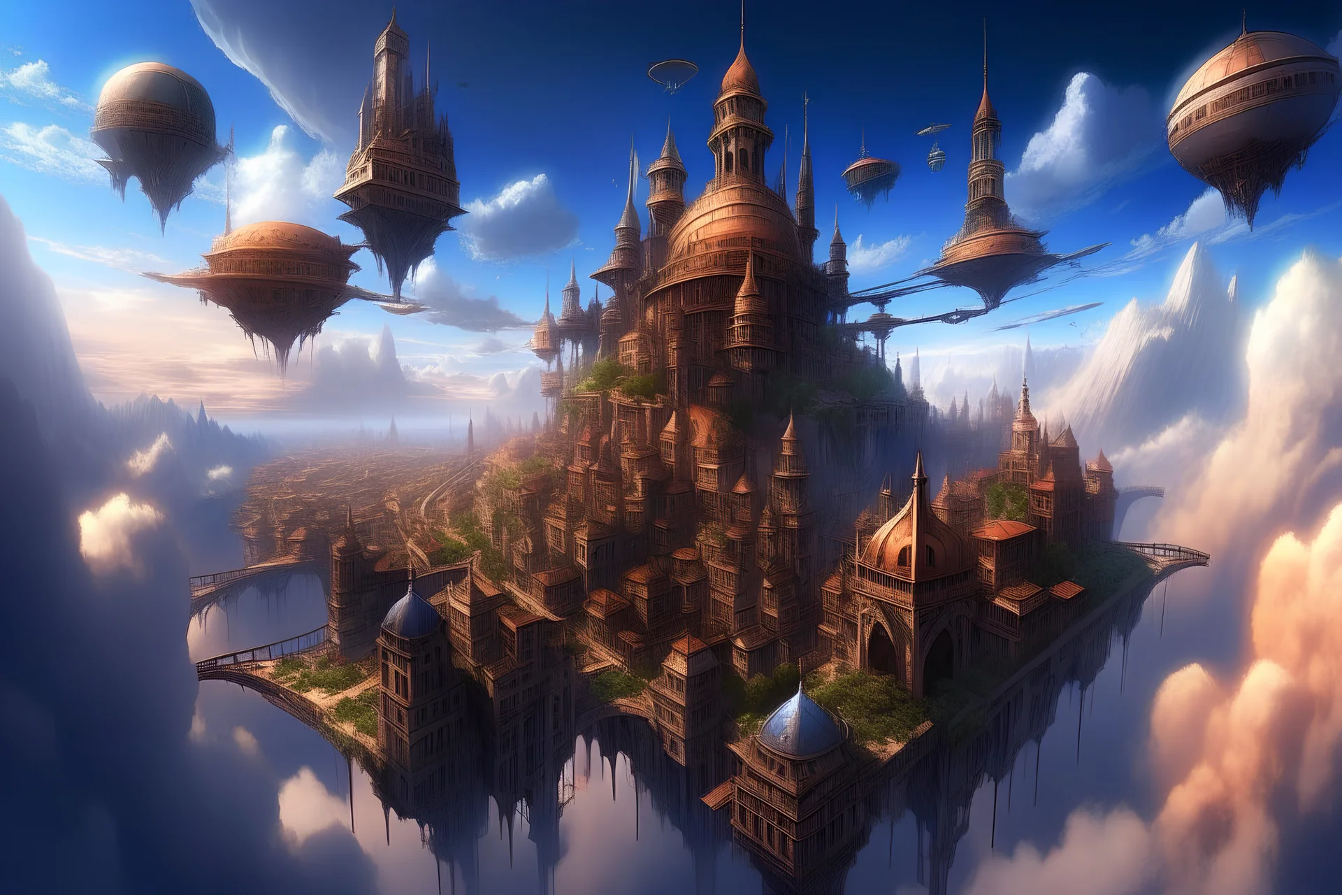 fantasy city in the skies