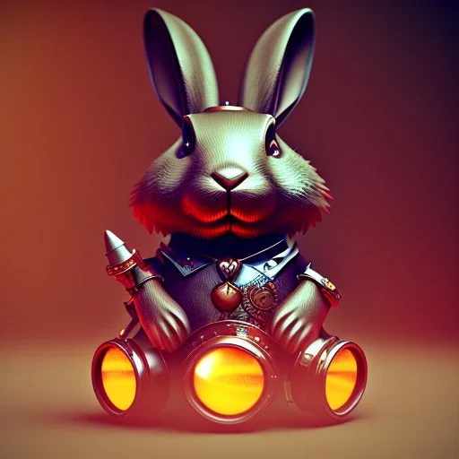 steampunk rabbit,steampunk style,shallow depth of field 50, macro lens, unreal engine 5, ultra detailed