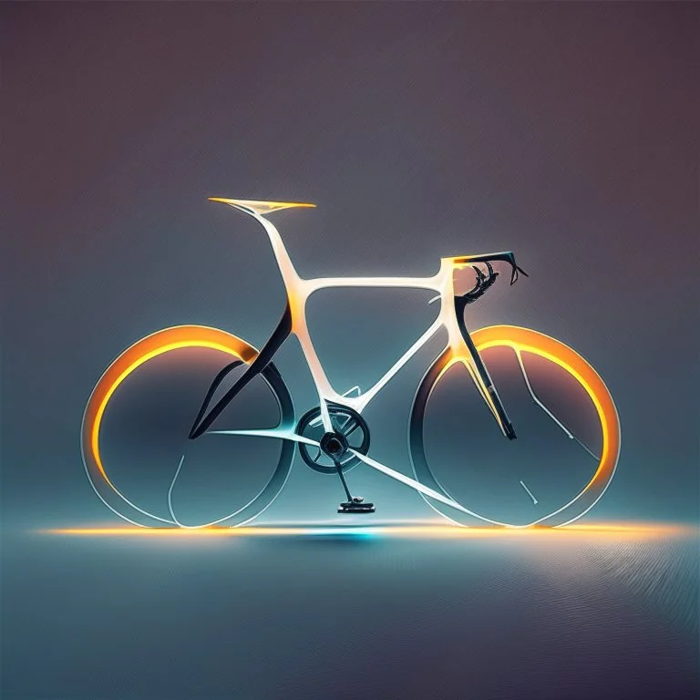 minimalistic bicycle digital art. Futuristic