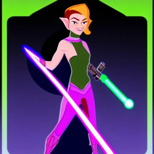 Elora Danan, Jedi, laser blaster