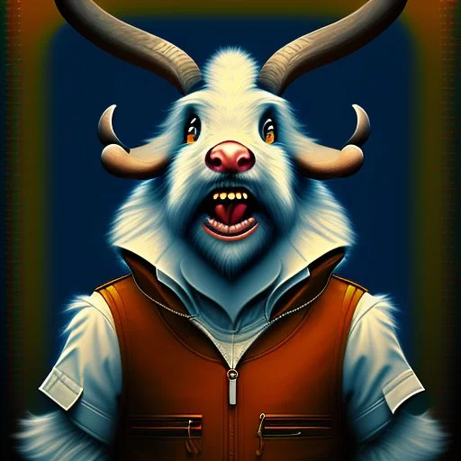 A giddy gnu. Digital art