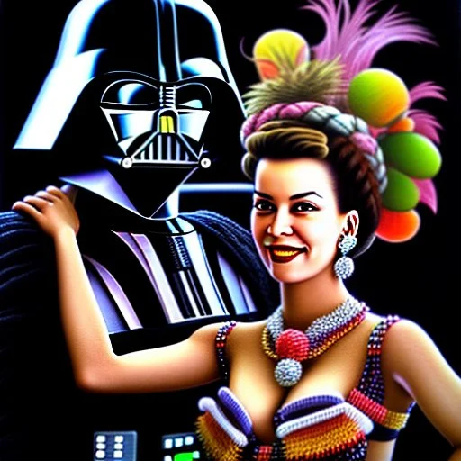 Carmen Miranda dancing with Darth Vader