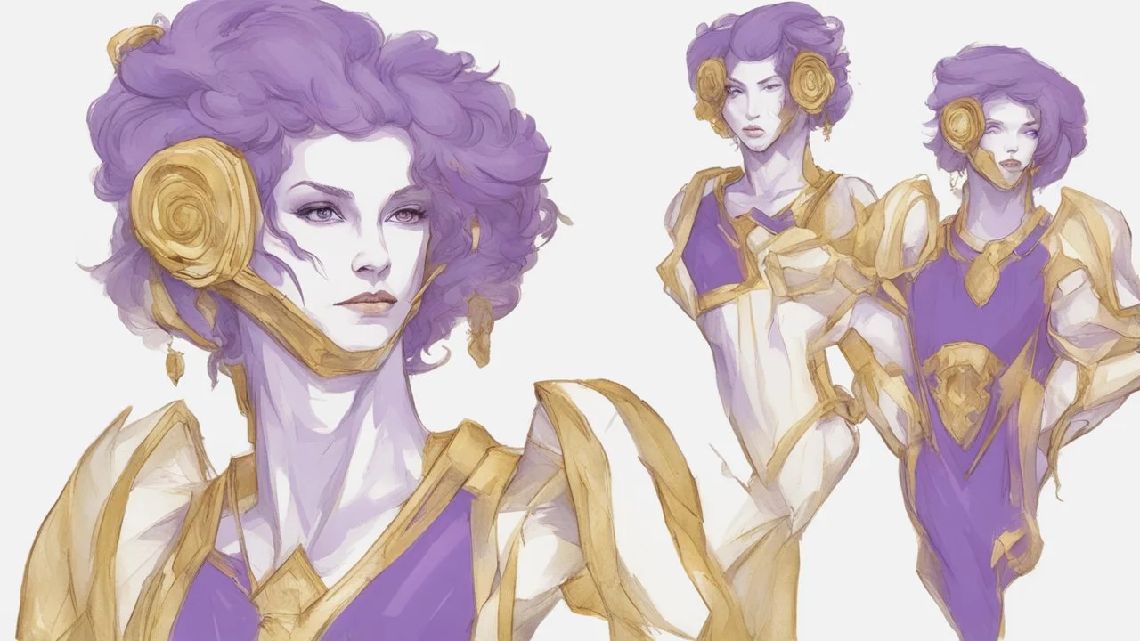 A Purple Gold Human