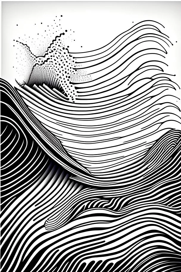 waves line art