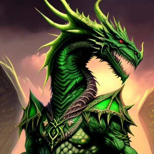 Morvorax, God of Wealth, Power, and Corruption, an ancient green dragon