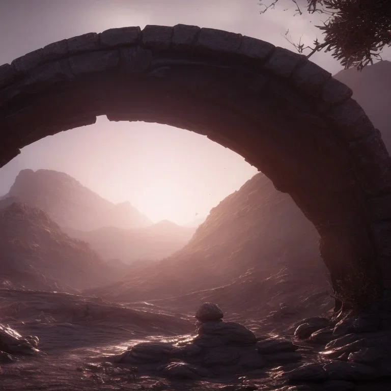 stargate, alien landscape, 4k, 8k, highly detailed, cinematic, ultra photorealistic, ultra realistic, volumetric lighting