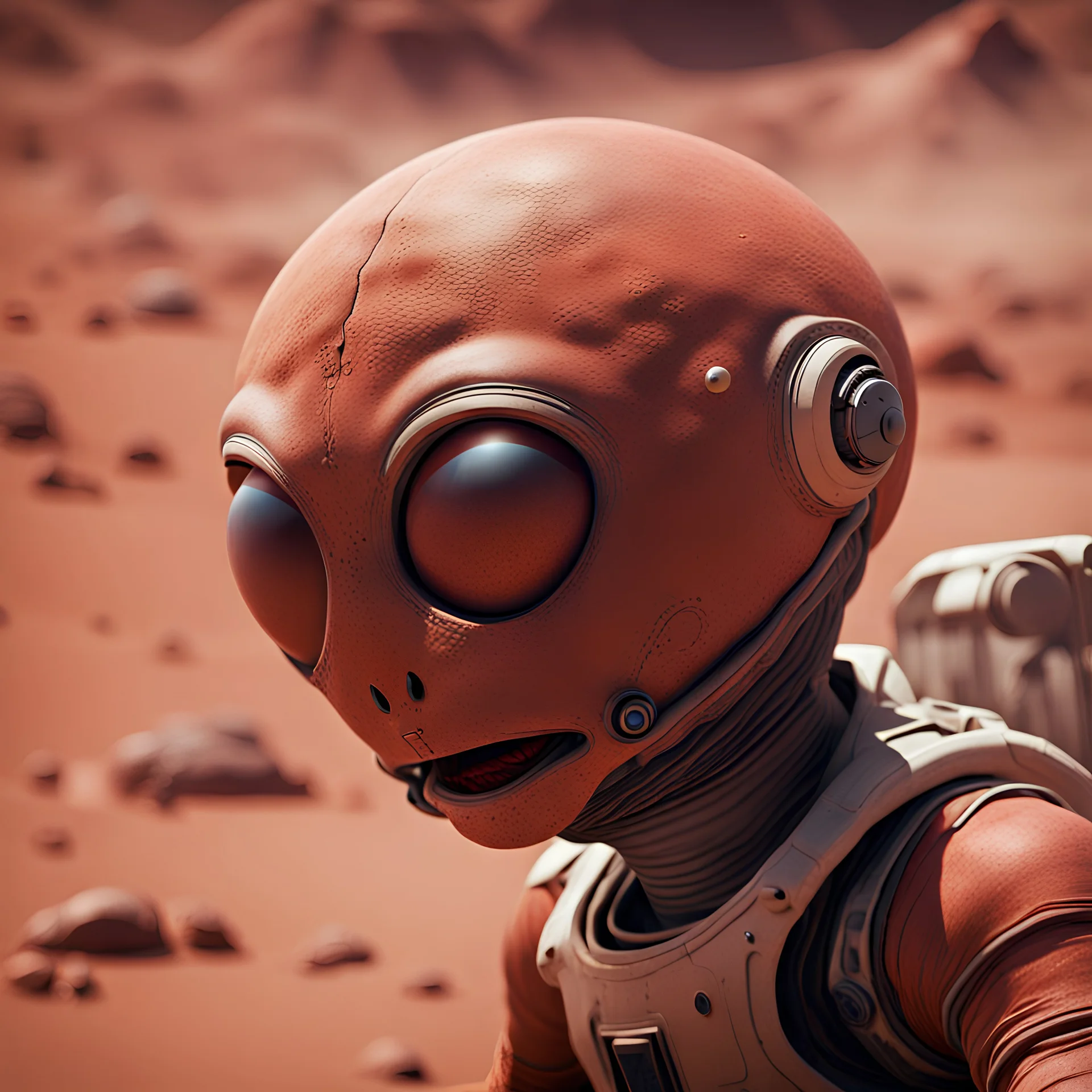 Close-up of a Martian.