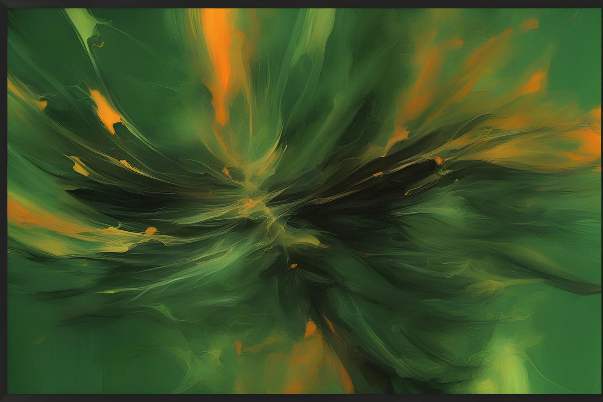 pintura digital profesional, arte abstracto, verde