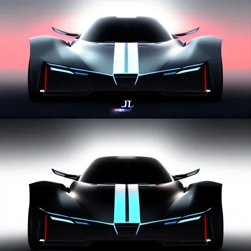 powerful concept future hyper car, dark color fade theme, large engine protruding from the hood, ultra detail