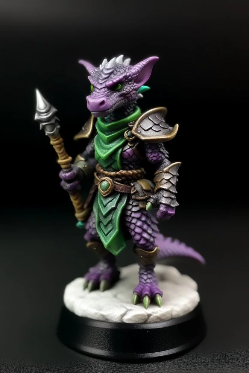 small purple and green pearlescent dragonborn ranger dnd