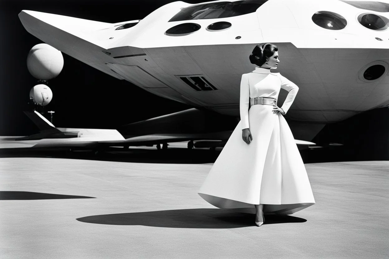 [photo by Helmut Newton] Princess Leia close to her spaceship