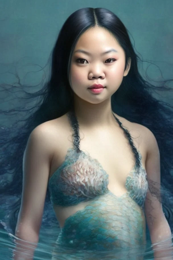 asian girl as a mermaid full body