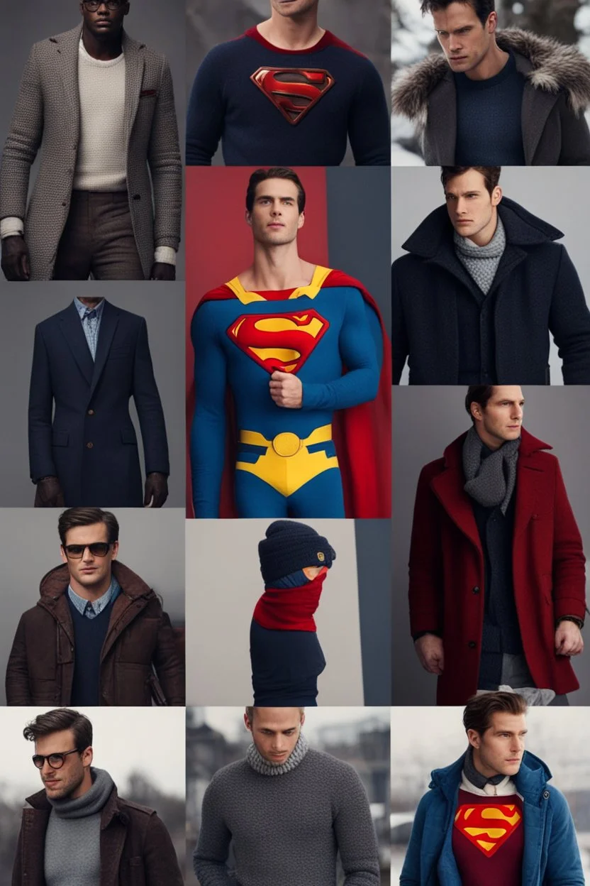 Men's Winter outfits inspired by Superman