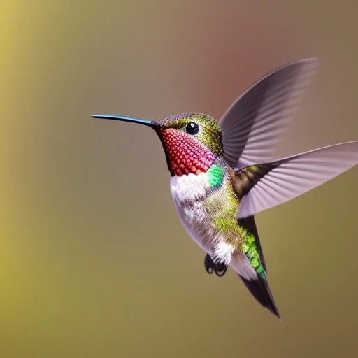 Photo of hummingbird, 800mm lens