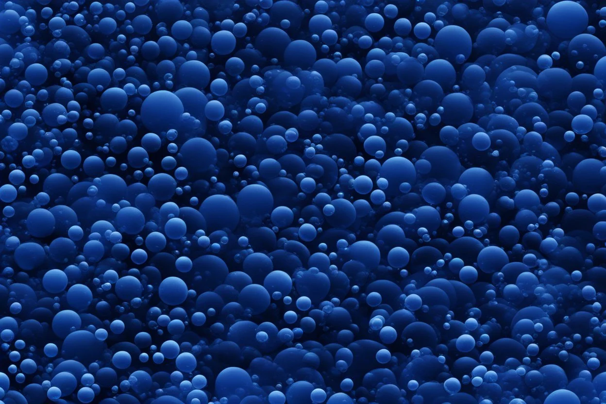 Navy Blue Bubbles Background