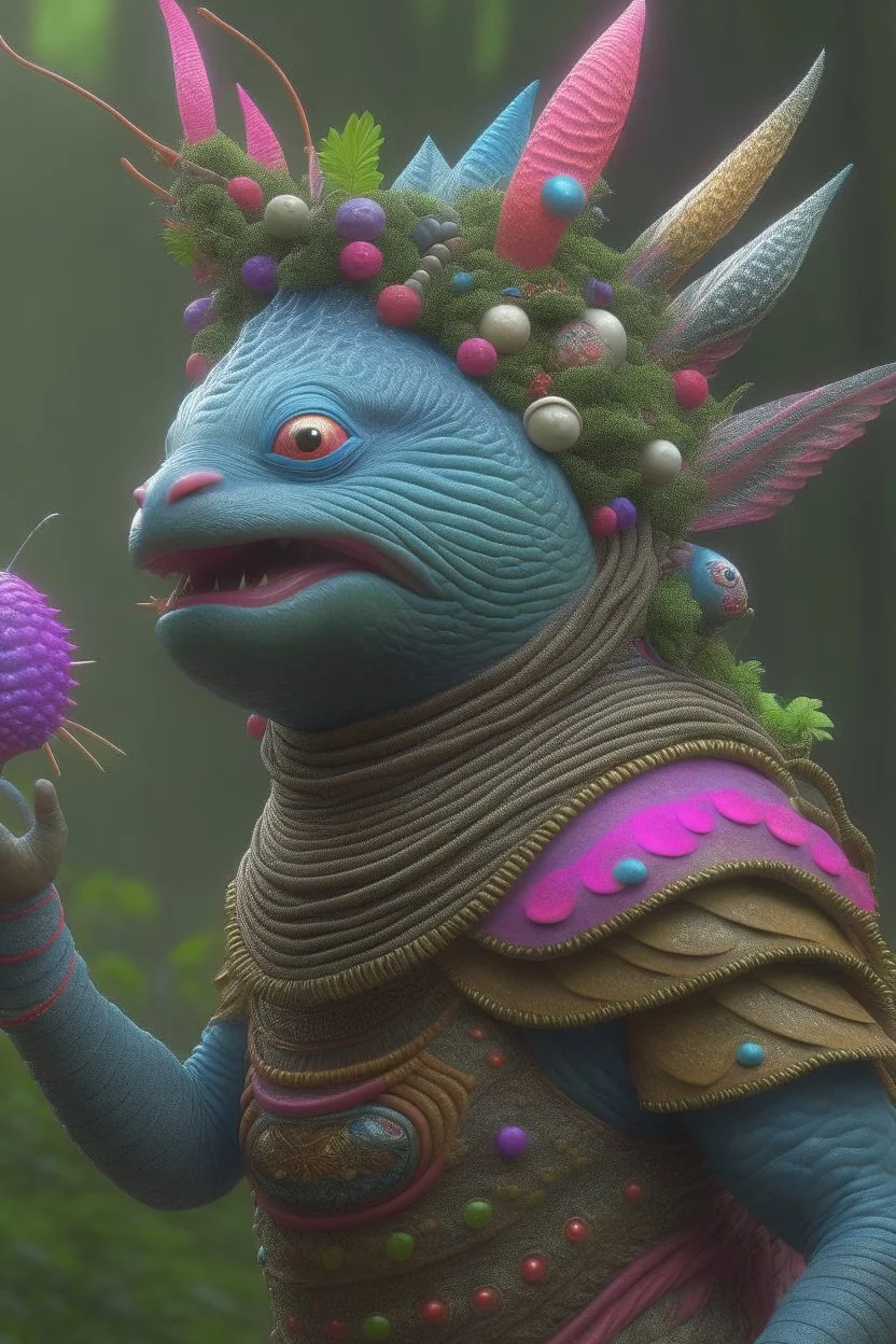 Piñata creature , 3d 4k octane render, lifelike, photorealistic, artstation, illustration, smooth, sharp focus, ornate, intricate, complex, highly detailed, digital painting, smooth, art by tom bagshaw, akihiko yosh