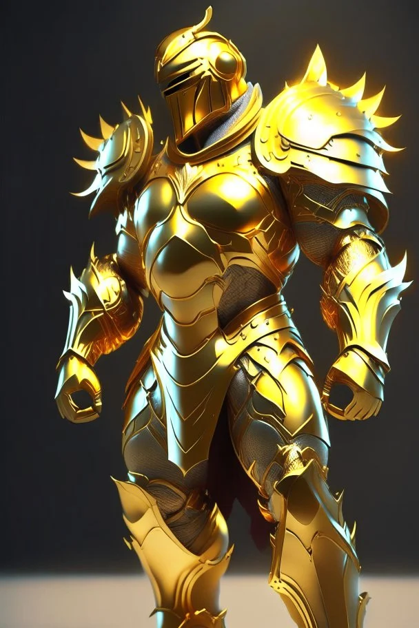 Golden Knight full body 4k