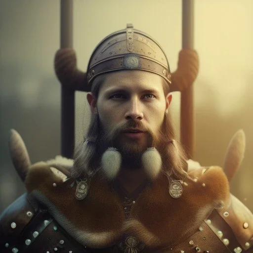 viking warrior, steam punk, realistic, made in octane, cinematic, ultra-realistic, extremely detailed octane rendering, 8K, VRAY Super Real ar 2:3, dof photorealistic futuristic 50mm lens hard lighting dark gray tintype photograph, realistic lighting, sepia color