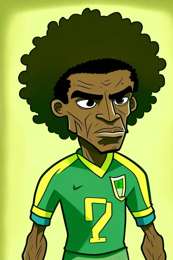 Douglas Louise Brazilian football player ,cartoon 2d