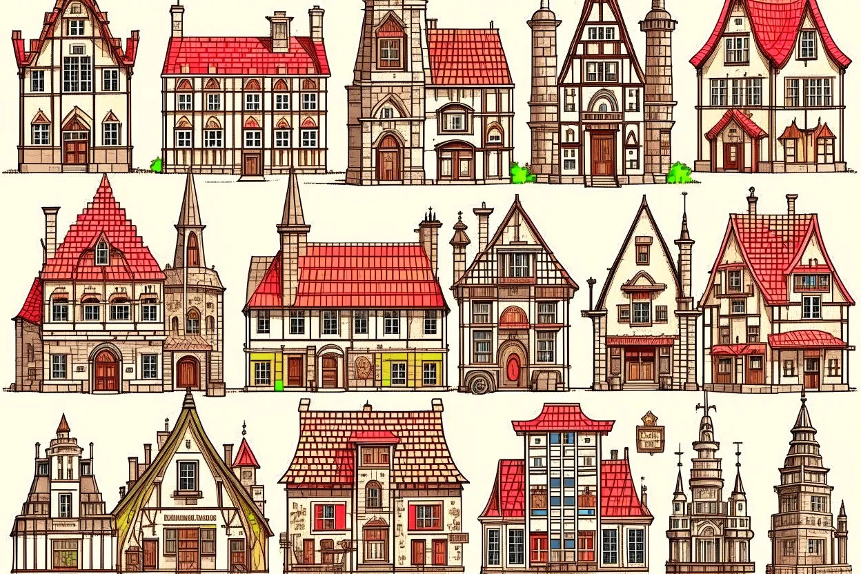 a city of different eclectic, medieval architectural styles