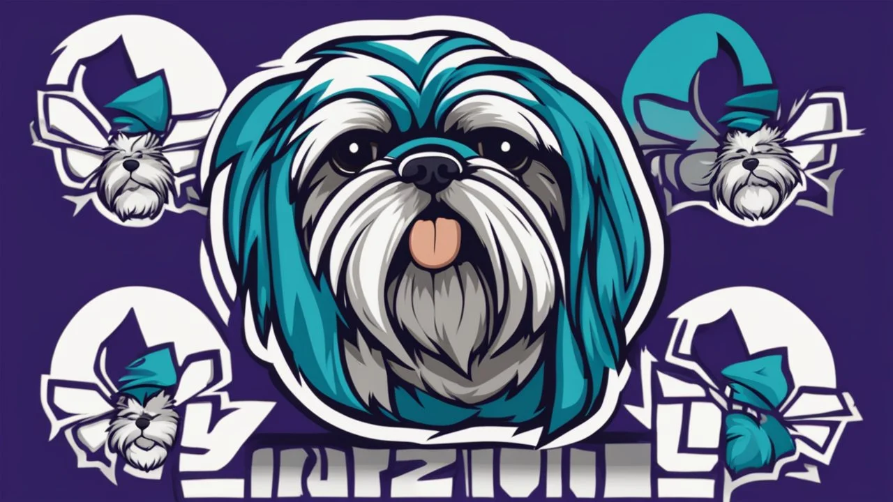 Charlotte hornets logo shih tzu