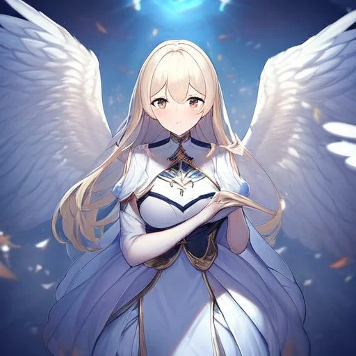 Clear focus,High resolution, Angel, Wearing s split skirt